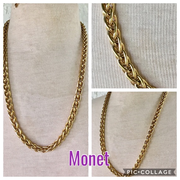 Monet Jewelry - Monet Vintage Gold Chain thick wheat chain